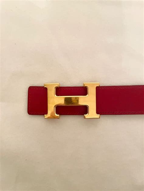 hermes gürtel schwarz rot|Vintage.